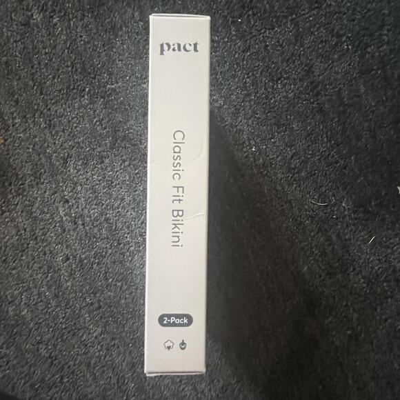 Pact Classic Fit Bikini Womens XL 2 Pack Organic Cotton Underwear Blue White - Picture 7 of 7